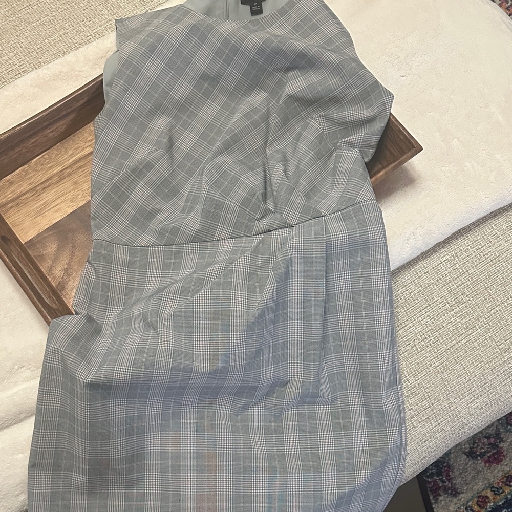 Ann Taylor Gray Plaid Dress